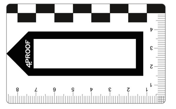 Pfeil-Risscard Rückseite